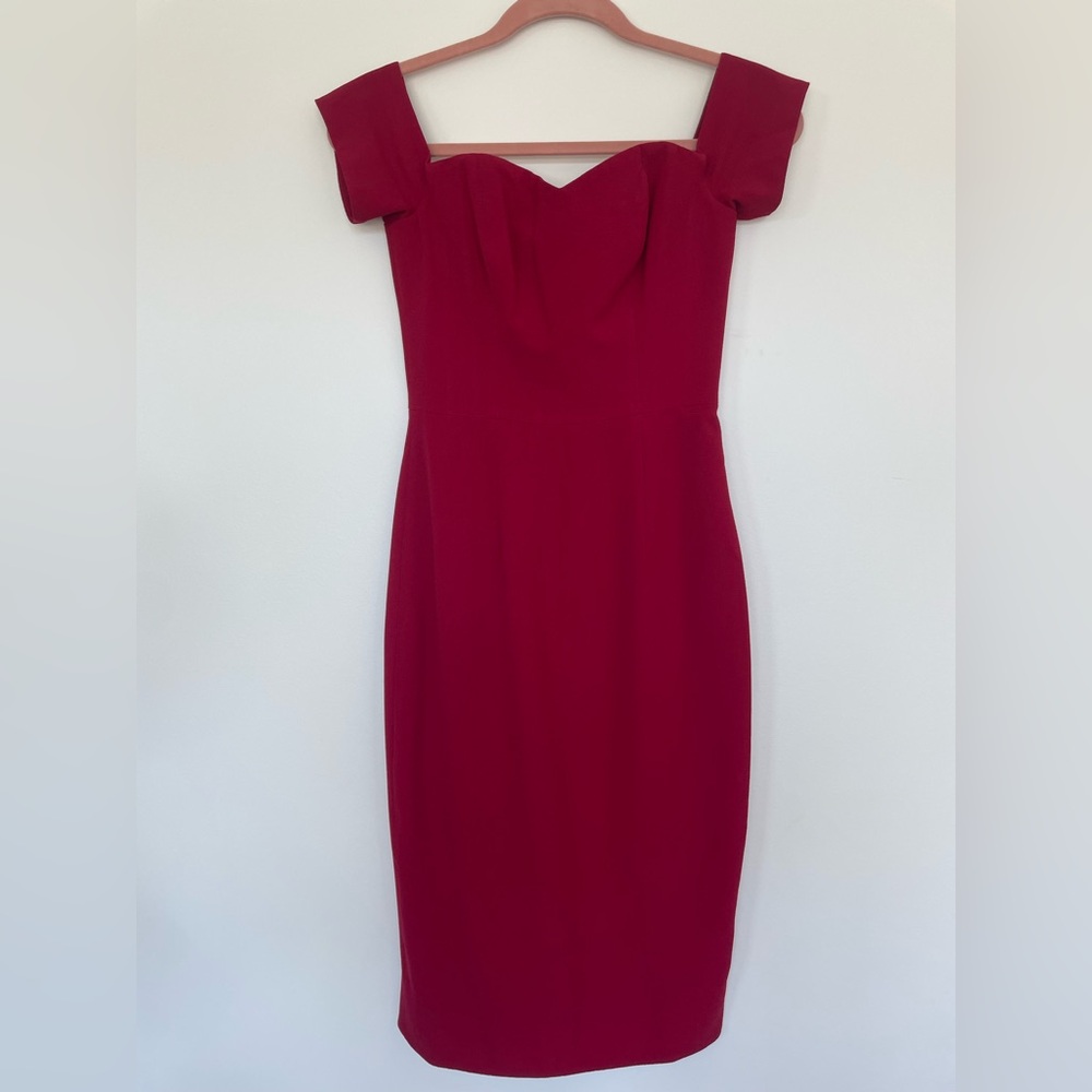 Dress the Population Strapless Red Dress